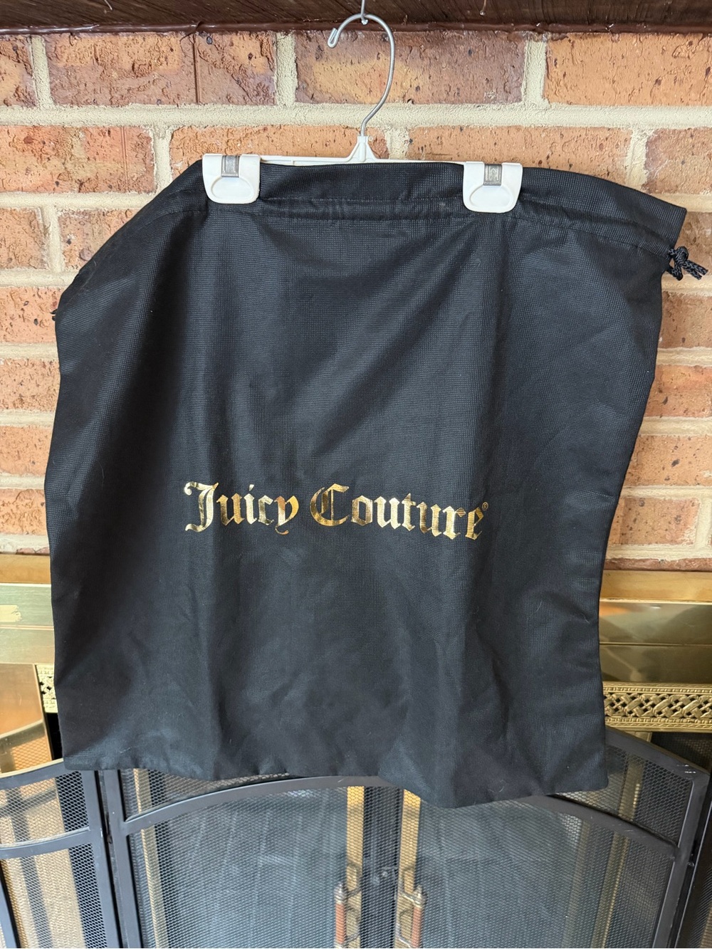 Juicy Couture Black Dust Bag with Gold Logo Drawstring